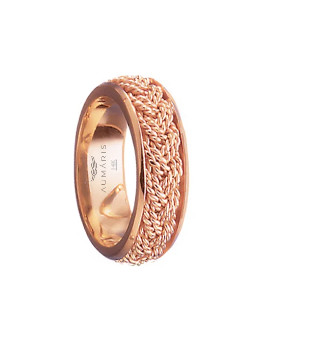 rose gold turks head rings