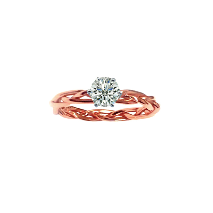 hand woven gold engagement rings