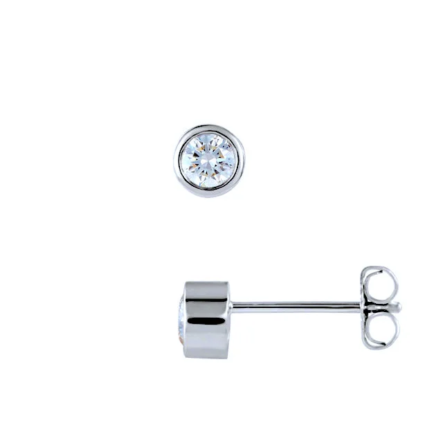 Platinum Set Diamond Earrings