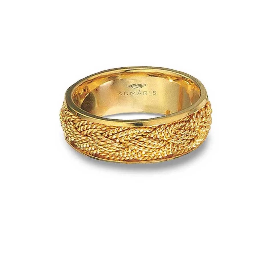 Nautical Wedding Rings 4 Gold Rope