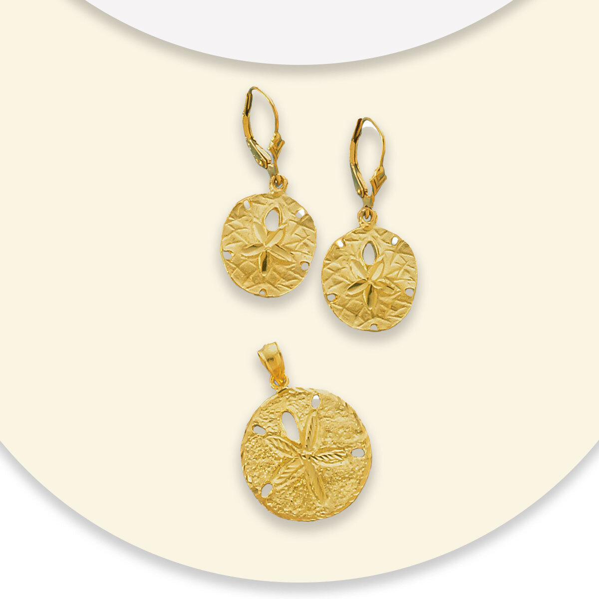 Sand dollar Earrings Pendant