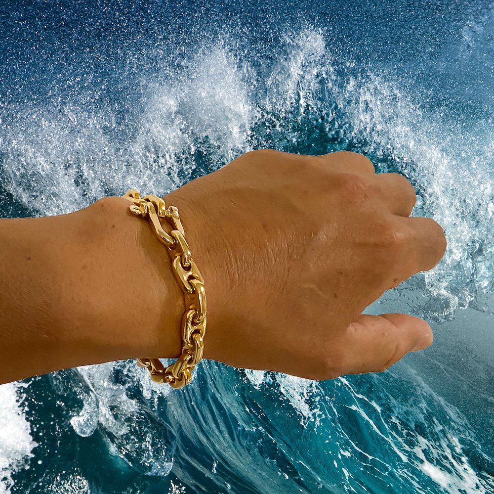 Gold Charms Bracelets - Nautical Gold Bracelet - Charm Bracelets - Aumaris  Gold Bracelets 
