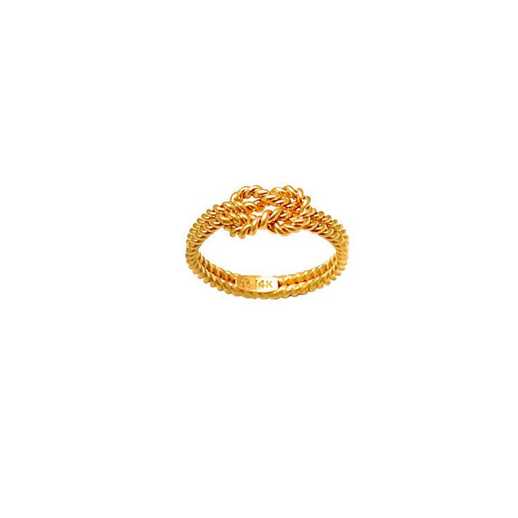 Dainty Reef Knot Gold Ring