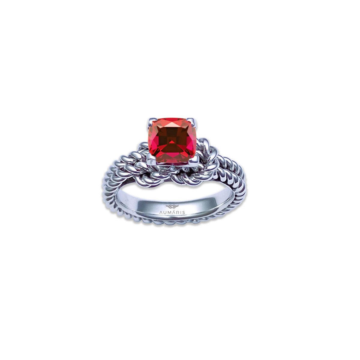 Ret-Hot Ruby Knot Ring