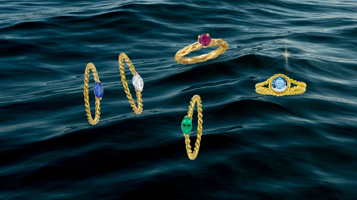 Natural gemstone ring gift ideas in various colors