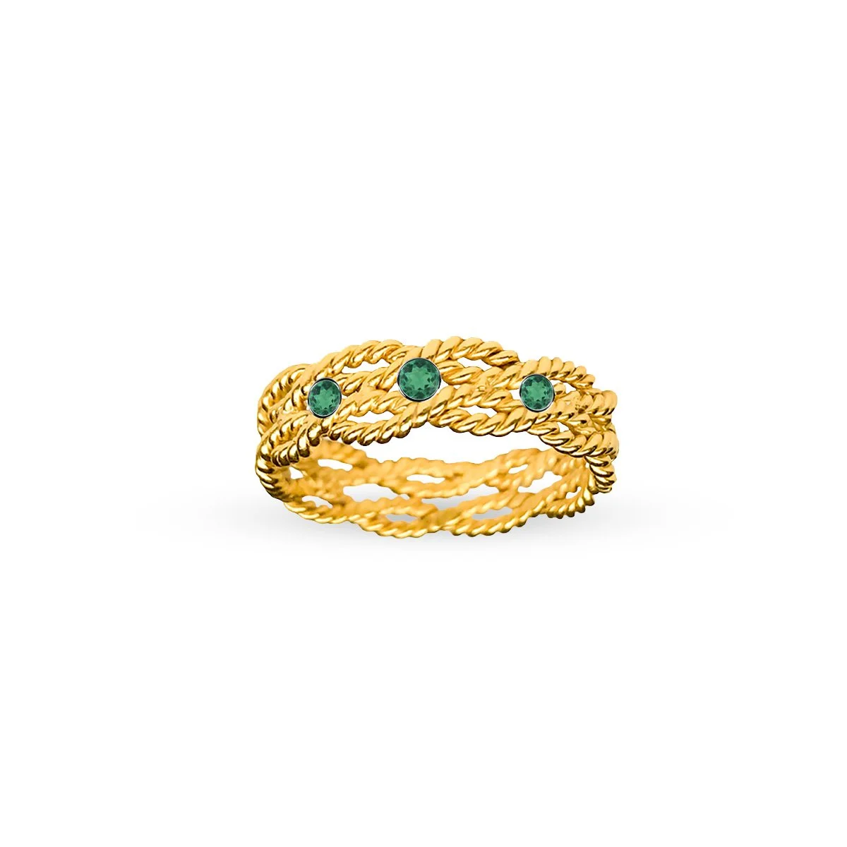 emerald wedding ring nautical