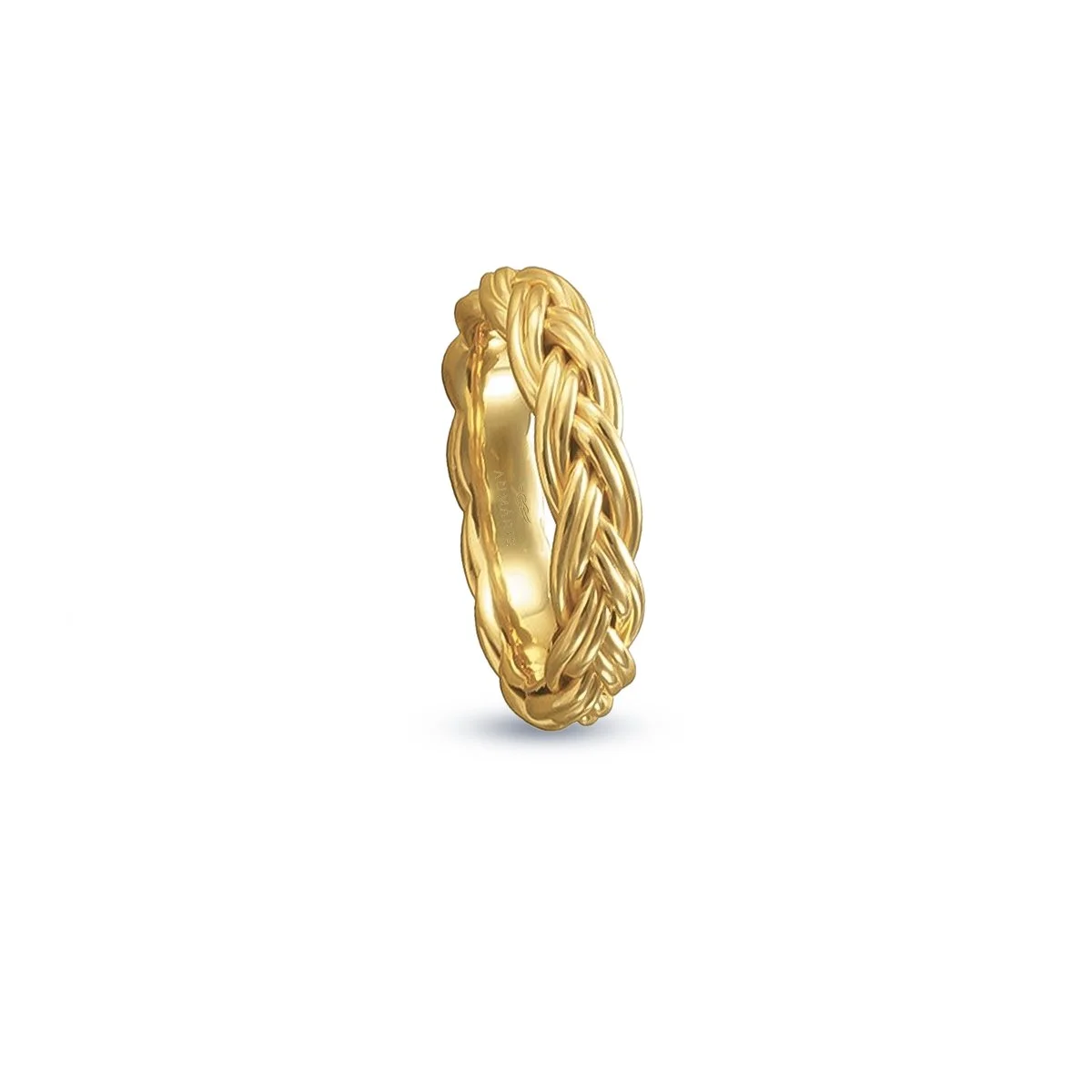 Sleeved Turk's head gold ring for women