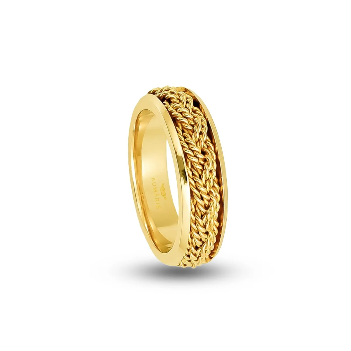 Gold Turk's head ring comfort