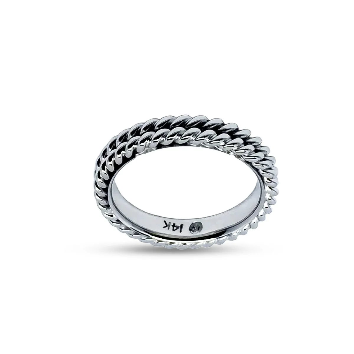 Gold rope rings for women