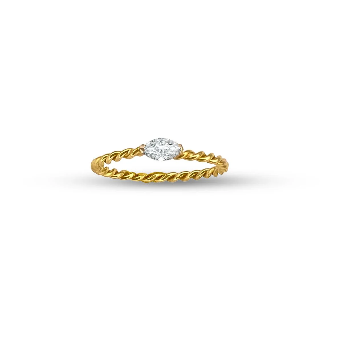 Diamond Gold Nautical Ring