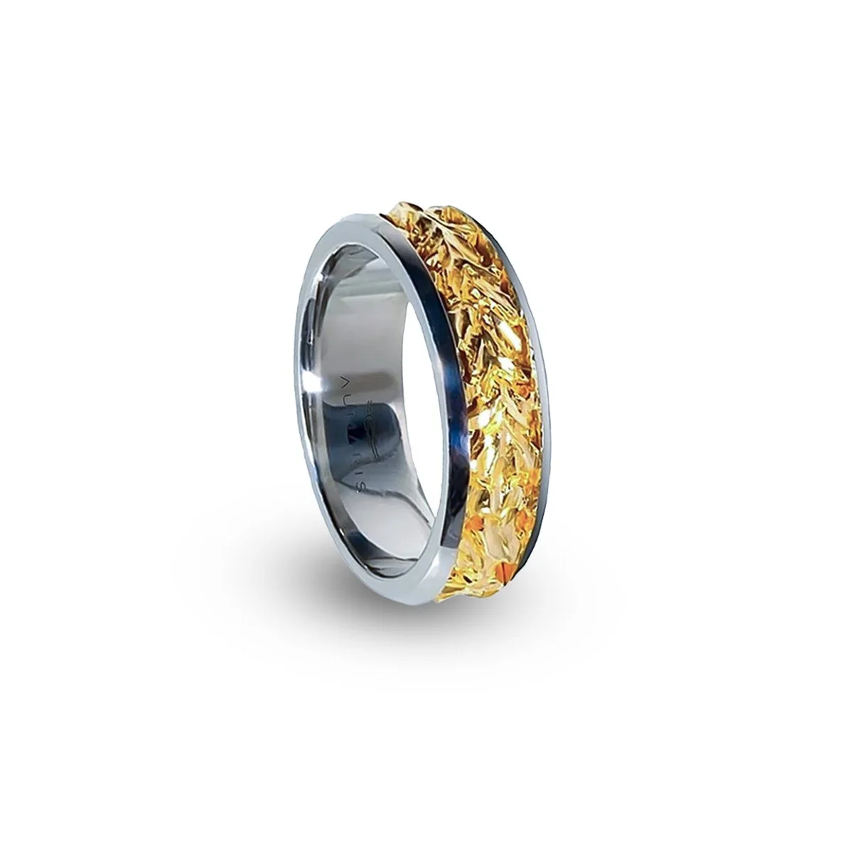 Two tone 18k Hawaiian Wedding Rings Aumaris