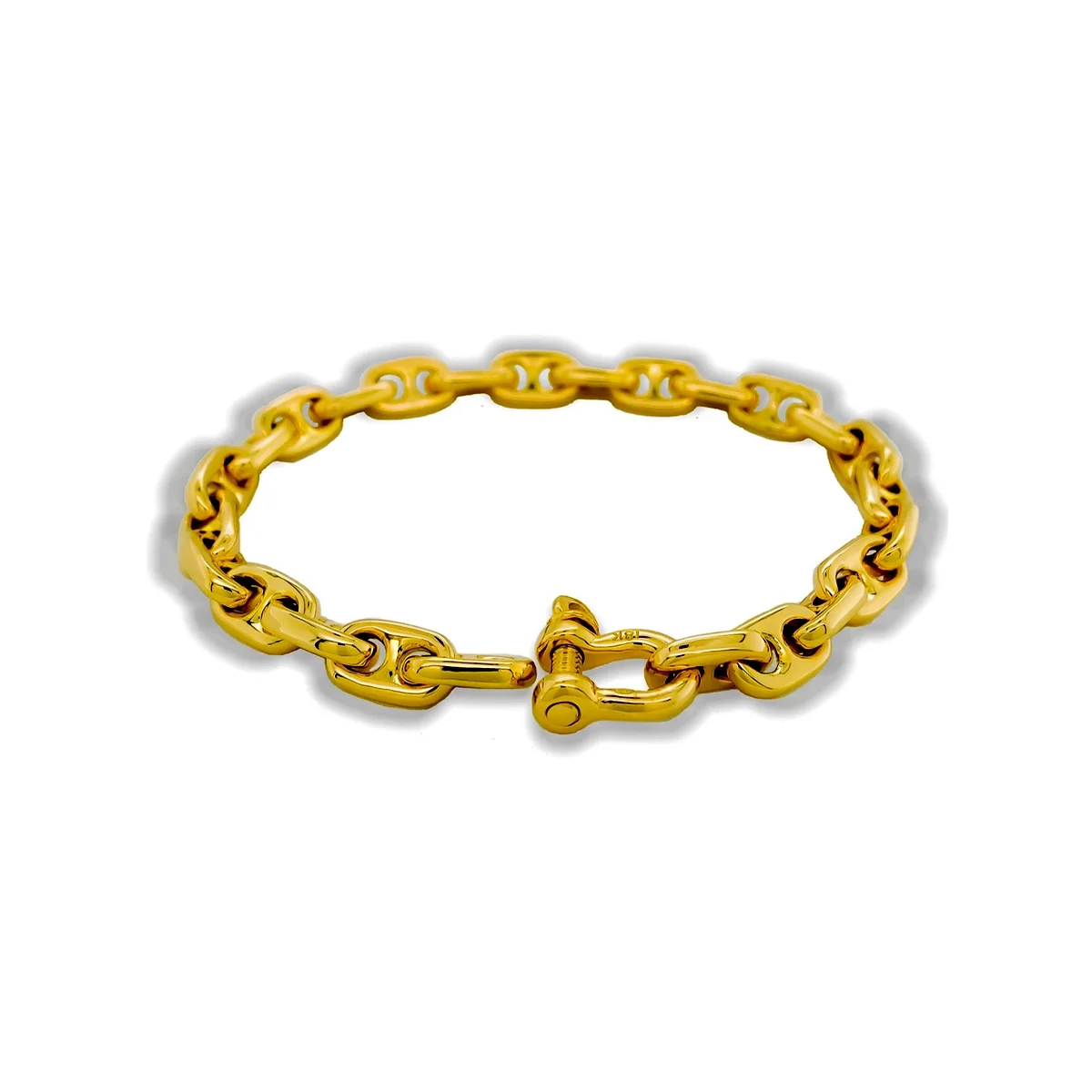 Gold Anchor Chain Bracelet | Small