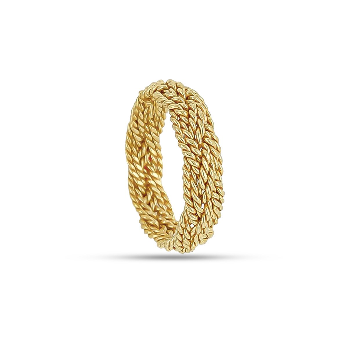 Gold Turk's head ring for women
