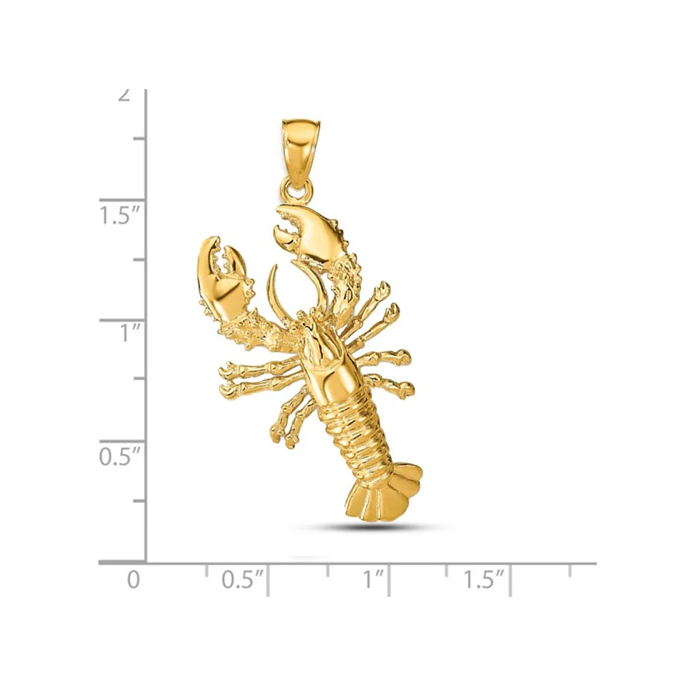 Lobster Necklace Pendant Gold Lobster Pendant Lobster Pendant - Main Image