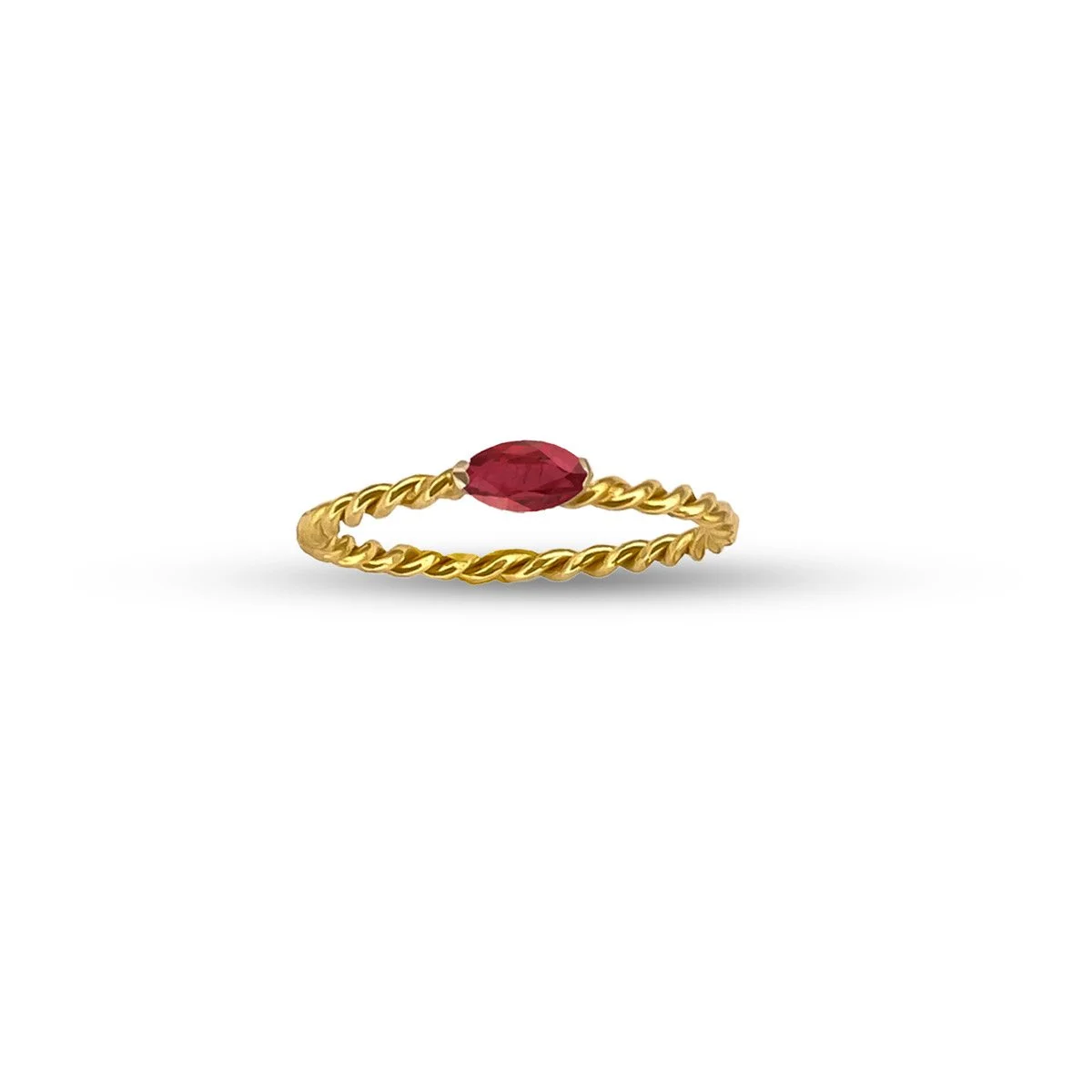 Ruby Gemstone Nautical Rings