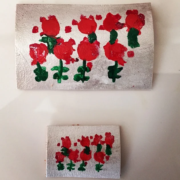 matching rectangular barrettes