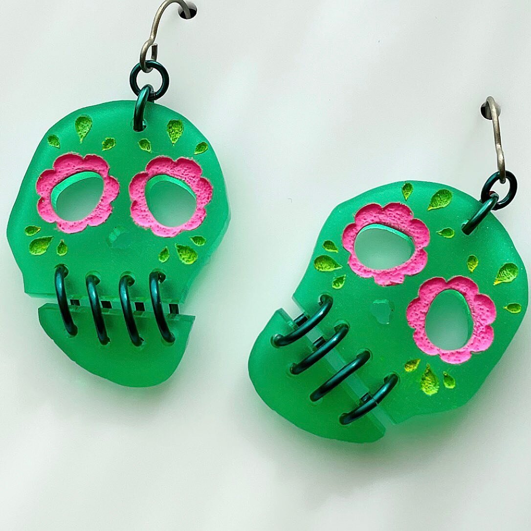 So many color options! Available soon. #sugarskulljewelry #earrings