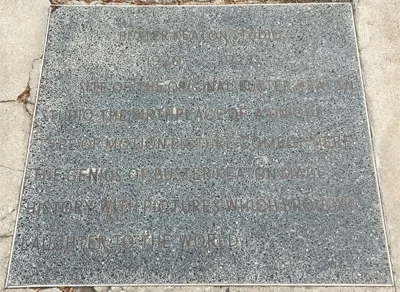 This plaque was place in 1988. It has a few problems.