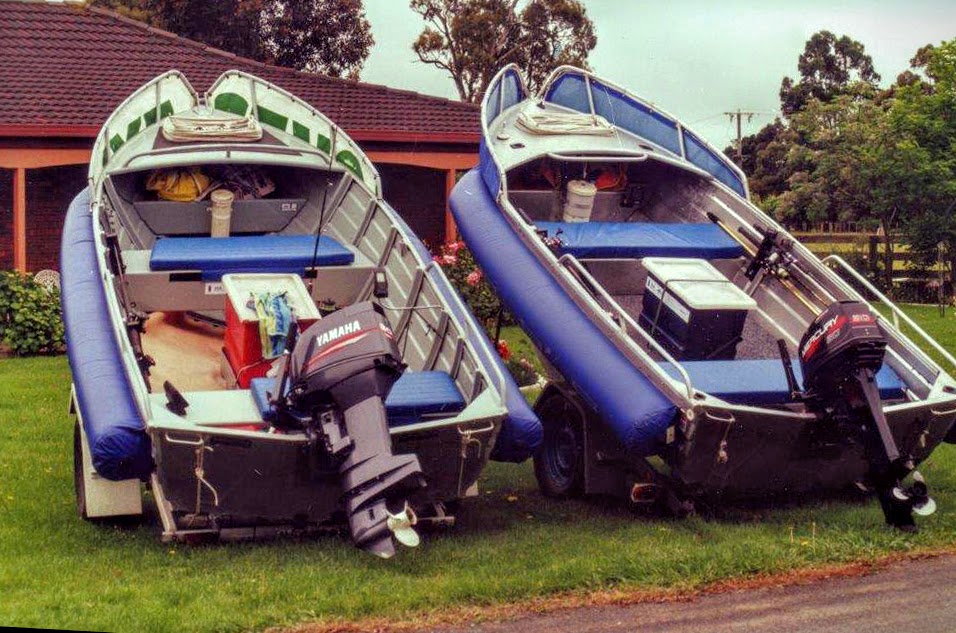Boats set up and ready to go
