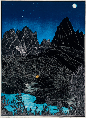 Isosceles Peak from Dusy Basin (alternate sky variation)