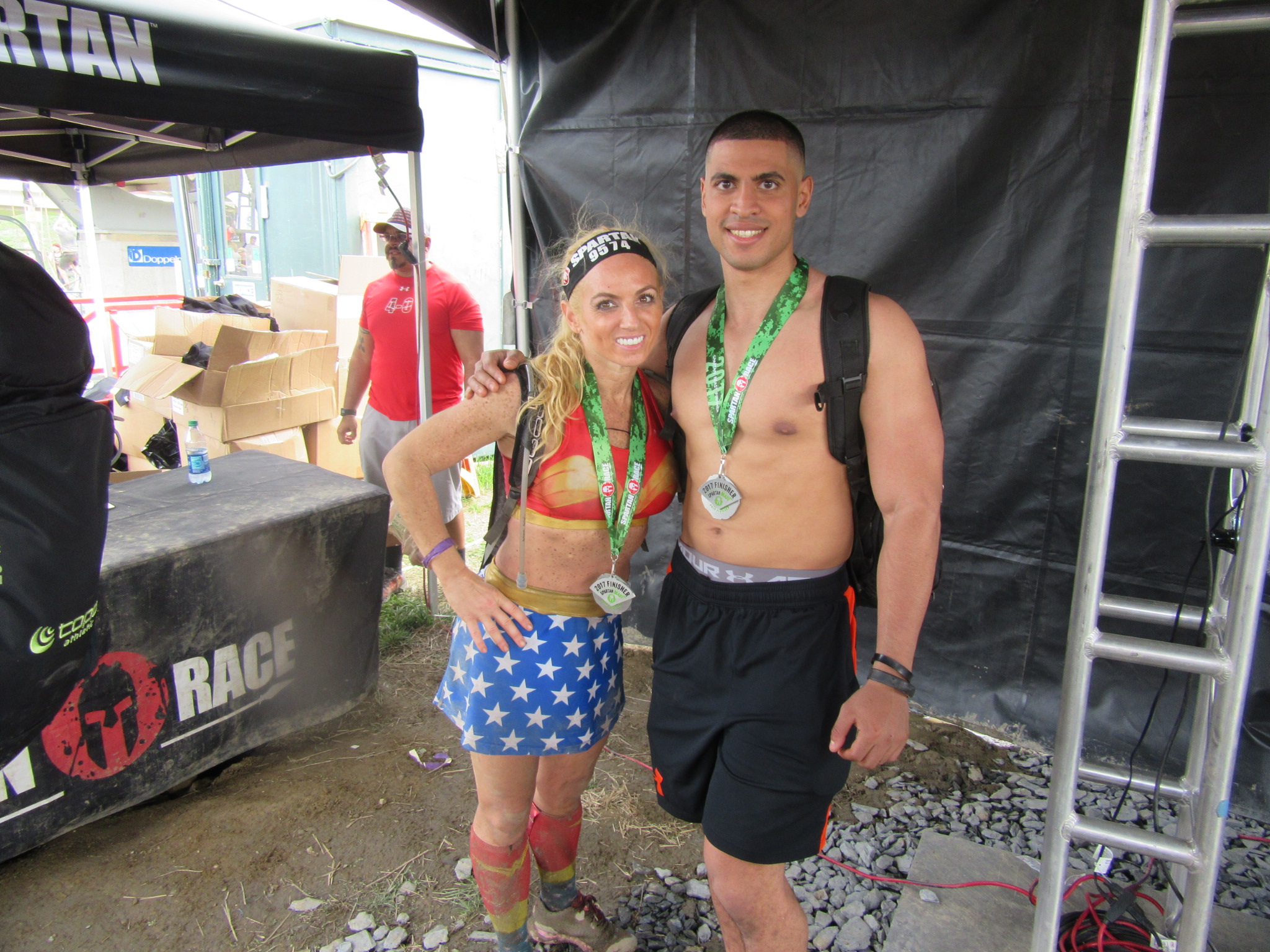 Myself and Daily Burn Spartan star, fitness model and trainer Madeline Dolente. (Instagram.com/madelinedolente)