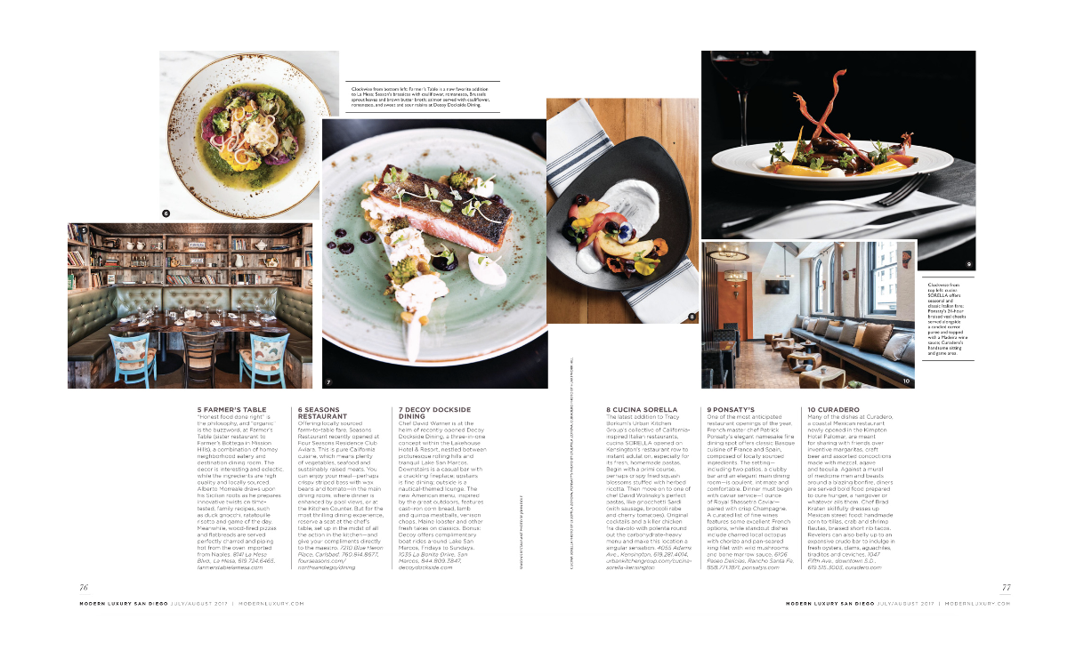 Modern Luxury San Diego, July/August 2017