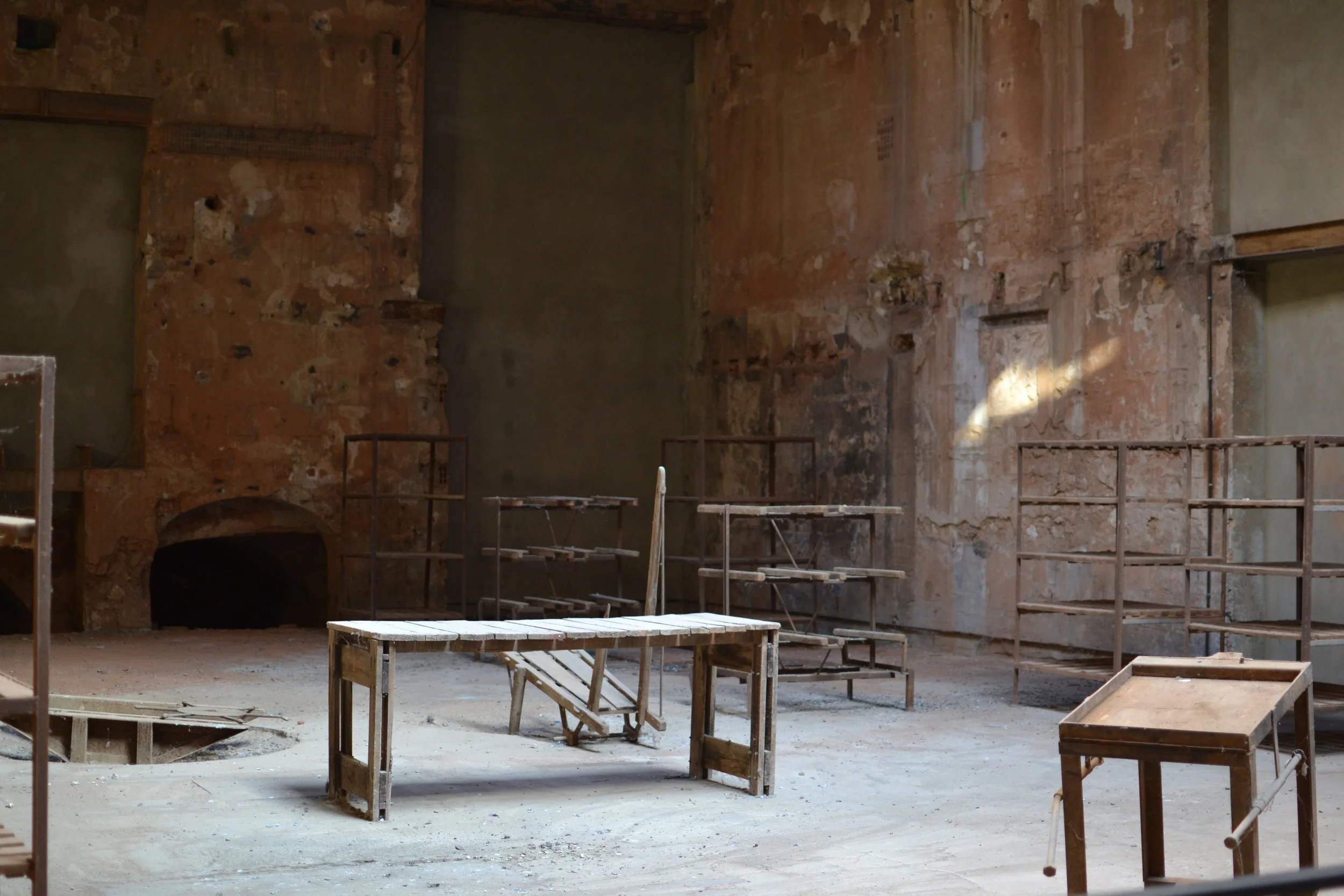 A room in the museum section of the Camp des Milles near Aix-en-Provence, France.