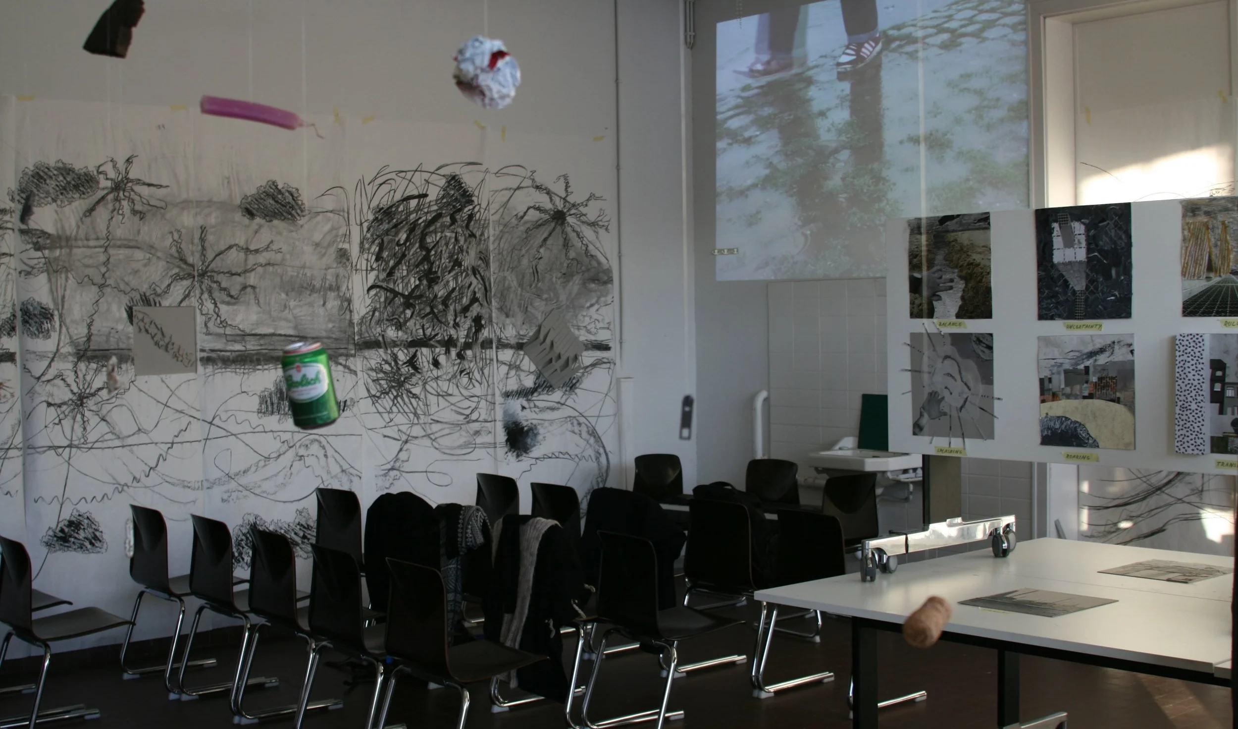 From the exhibition day- presenting the process.