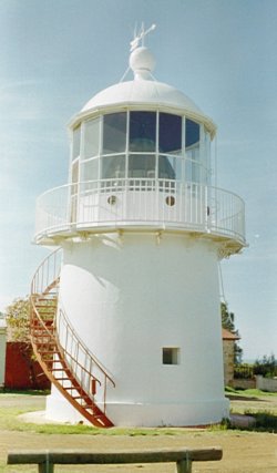 There is a real lighthouse at the Hope Cottage Museum, a 3 minute drive away