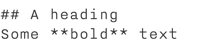Marked up plain text