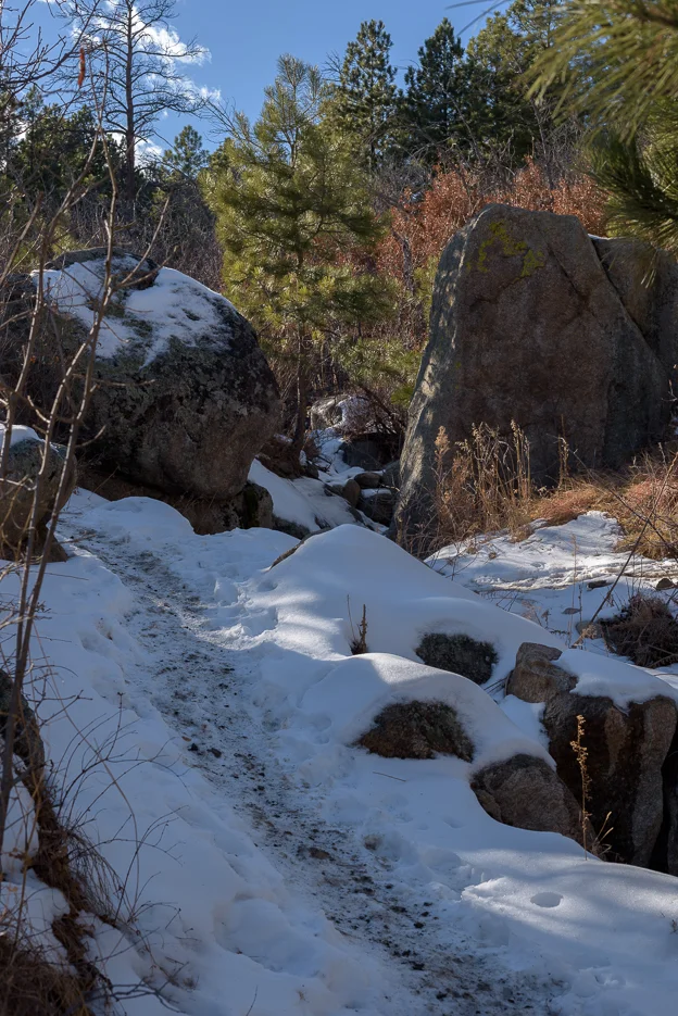 Follow the muddy snow