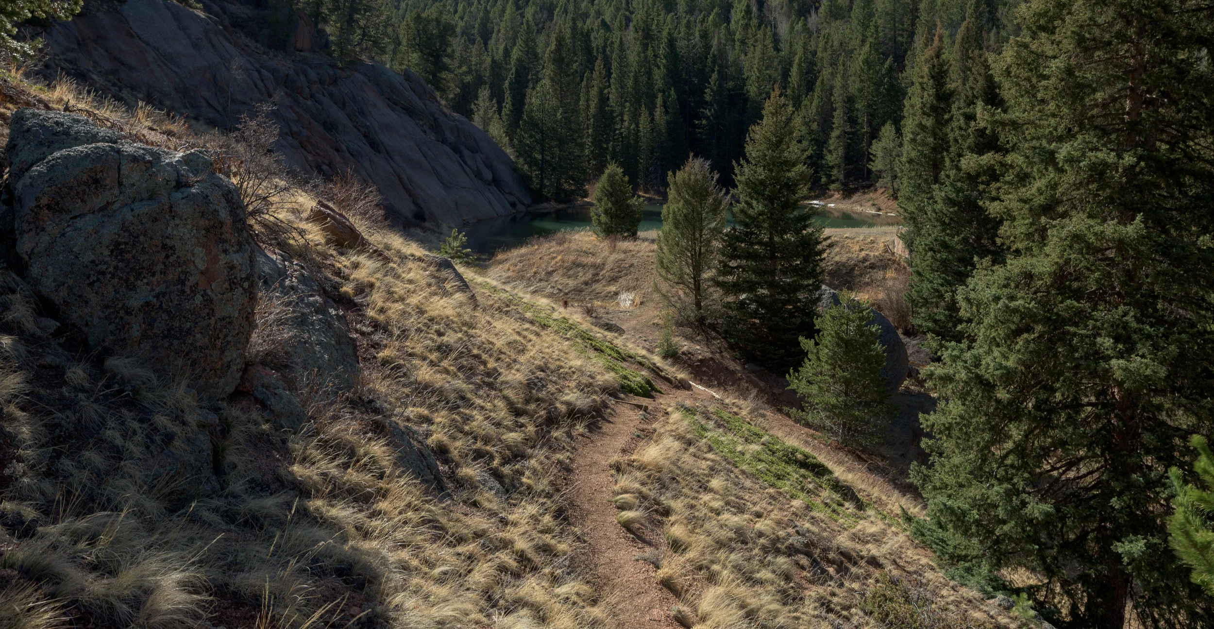 Looking back at Rock Pond (from #15 Rock Canyon trail)
