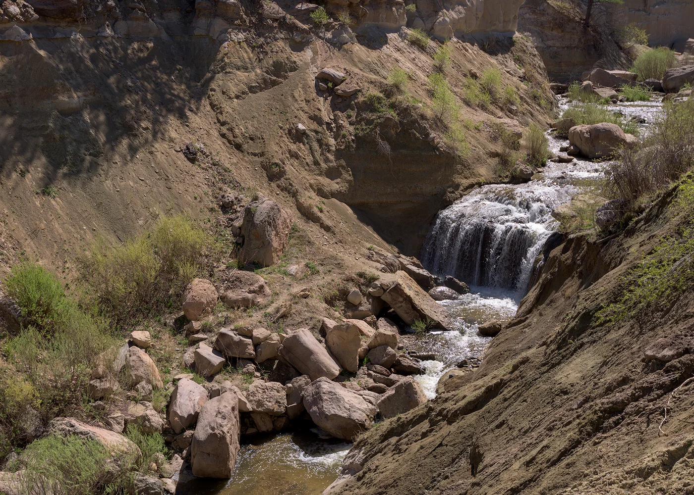 Cherry Creek waterfall after spring rain
