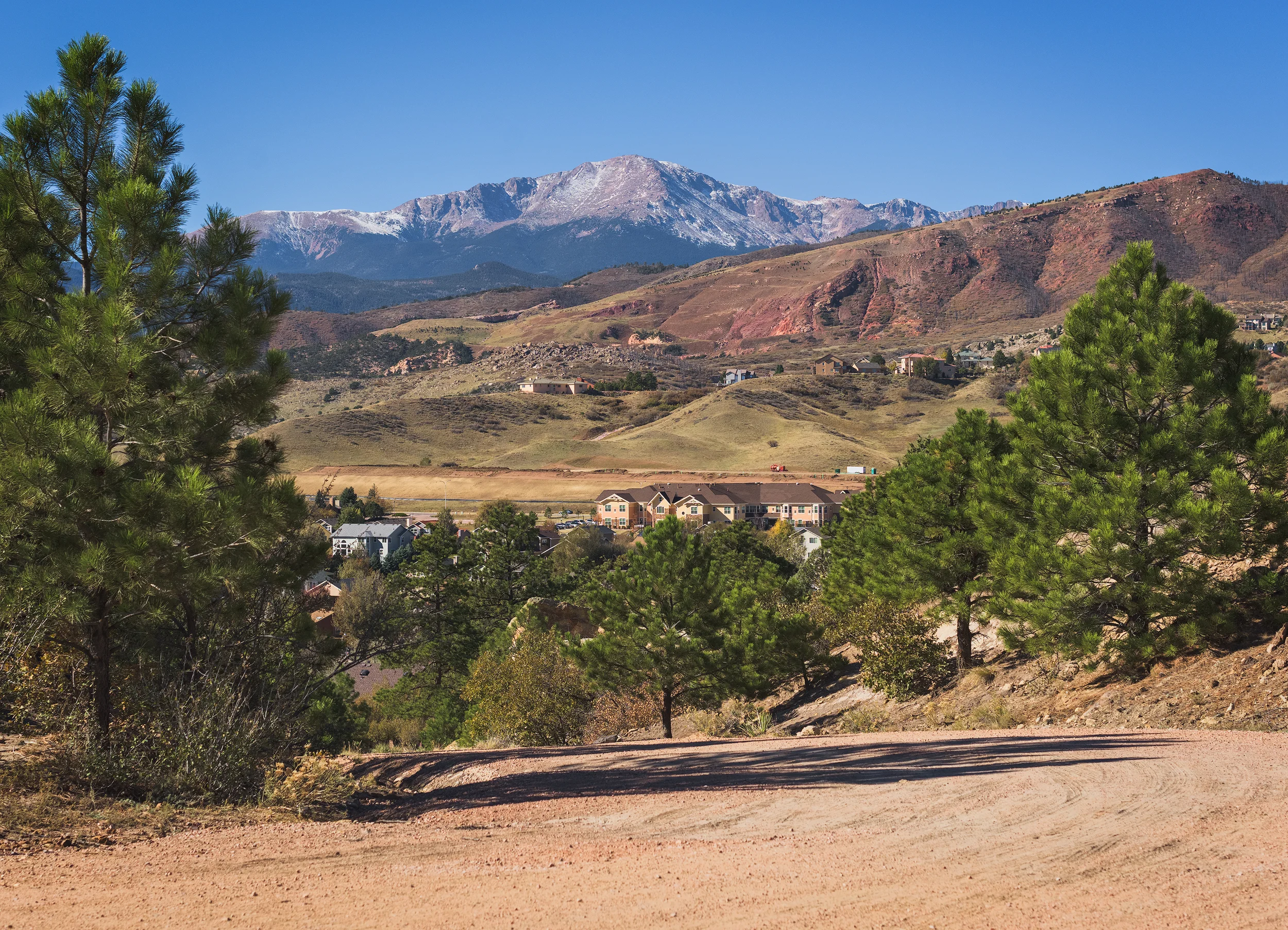 Just a wee bit of snow on Pikes Peak.