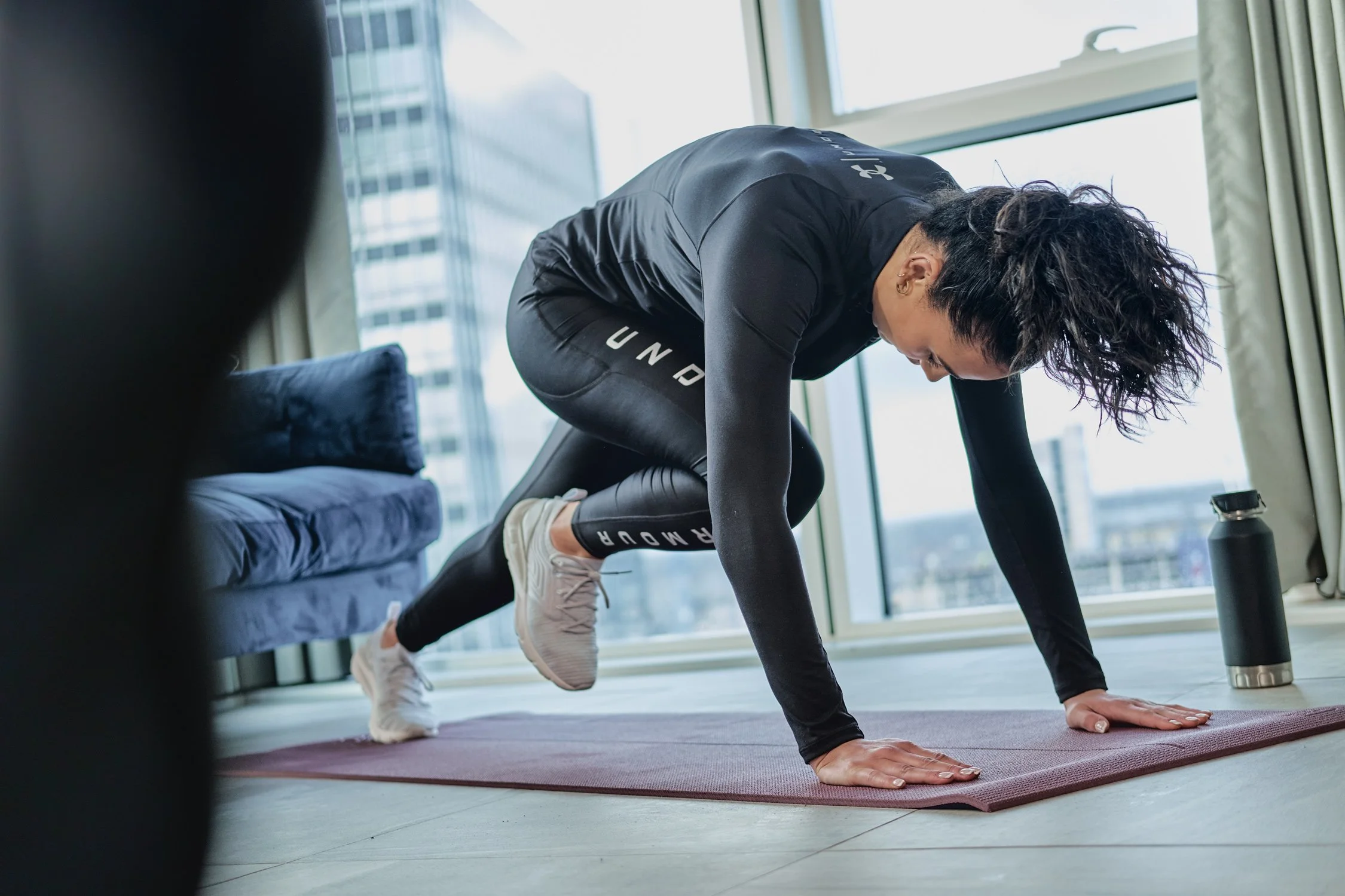 Under Armour athlete training during a commercial fitness campaign