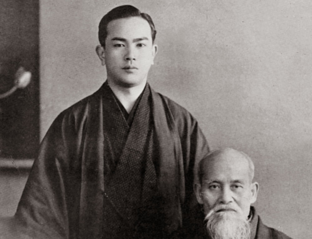 Koichi Tohei with the Founder of Aikido c.1952