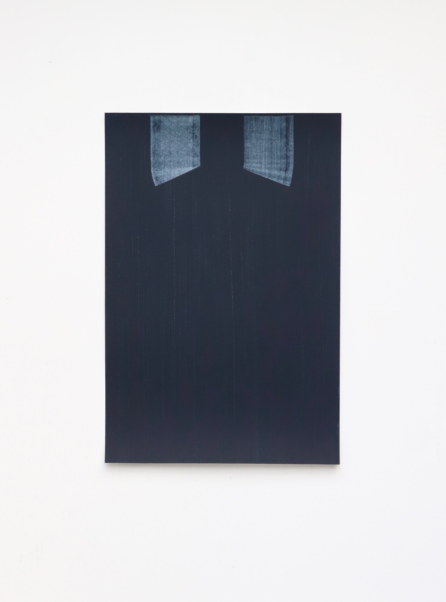 Untitled, gesso on paper, 46x30cm, 2021