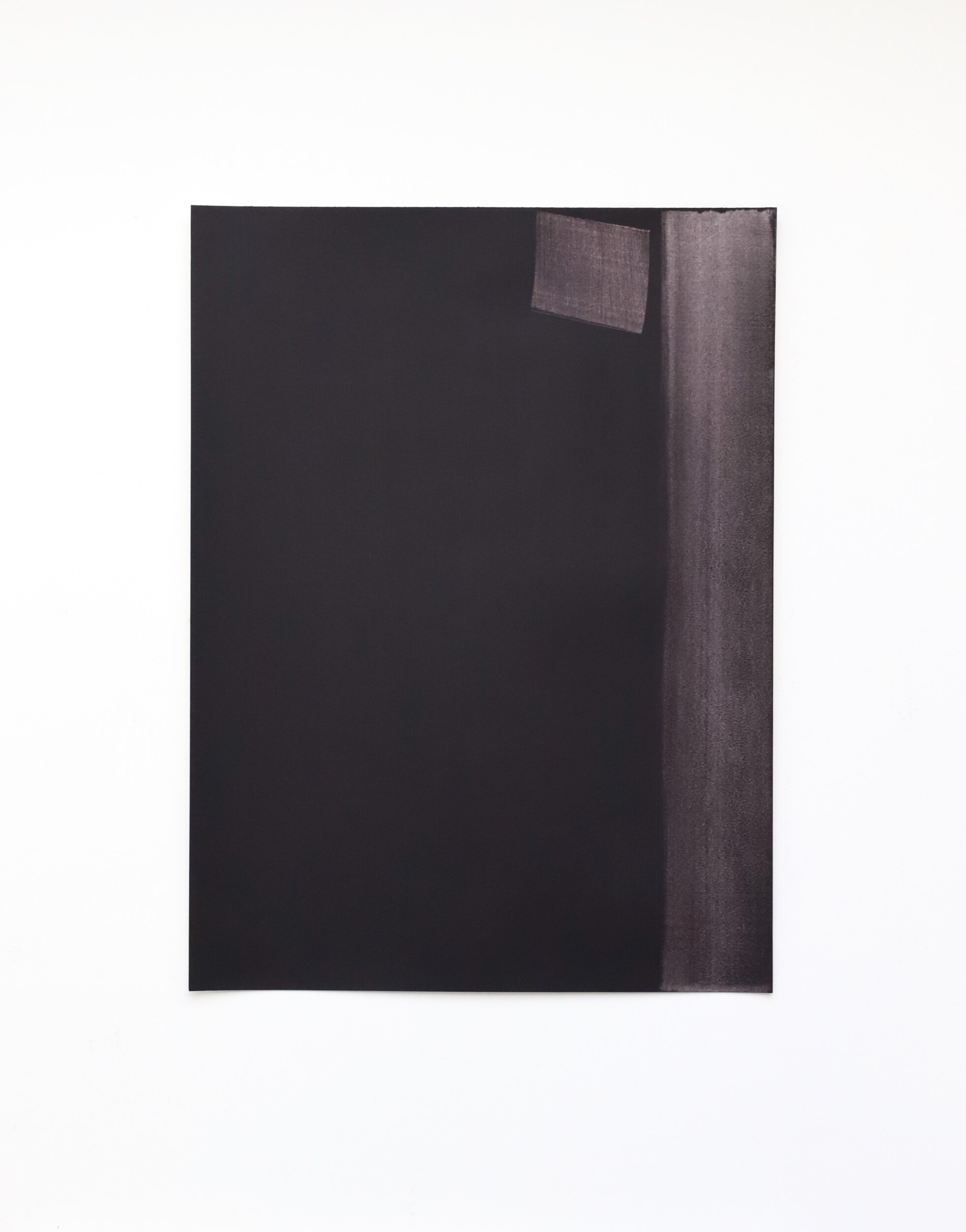 Untitled, gesso on paper, 61x46cm, 2021