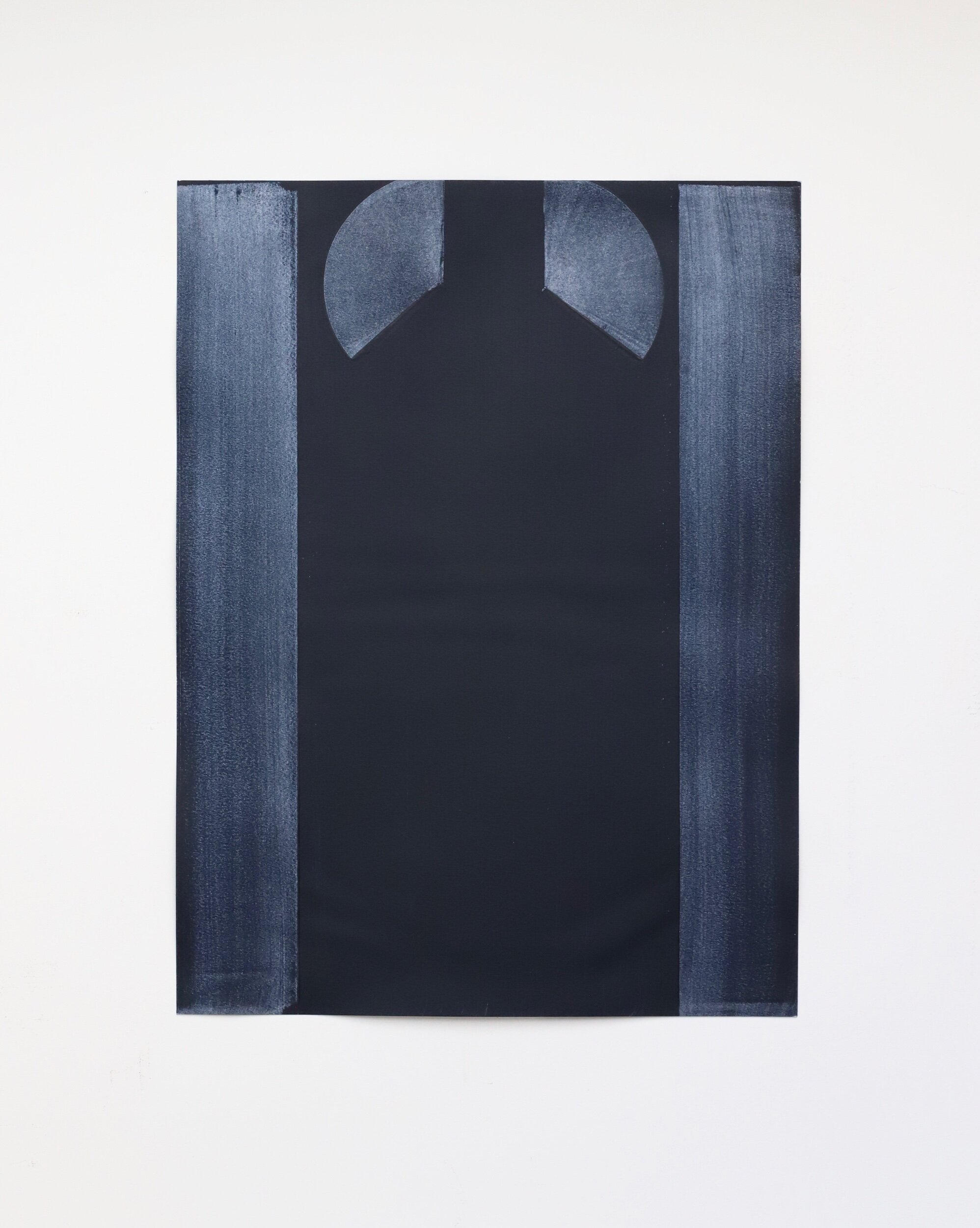 Untitled, gesso on paper, 61x46cm, 2021