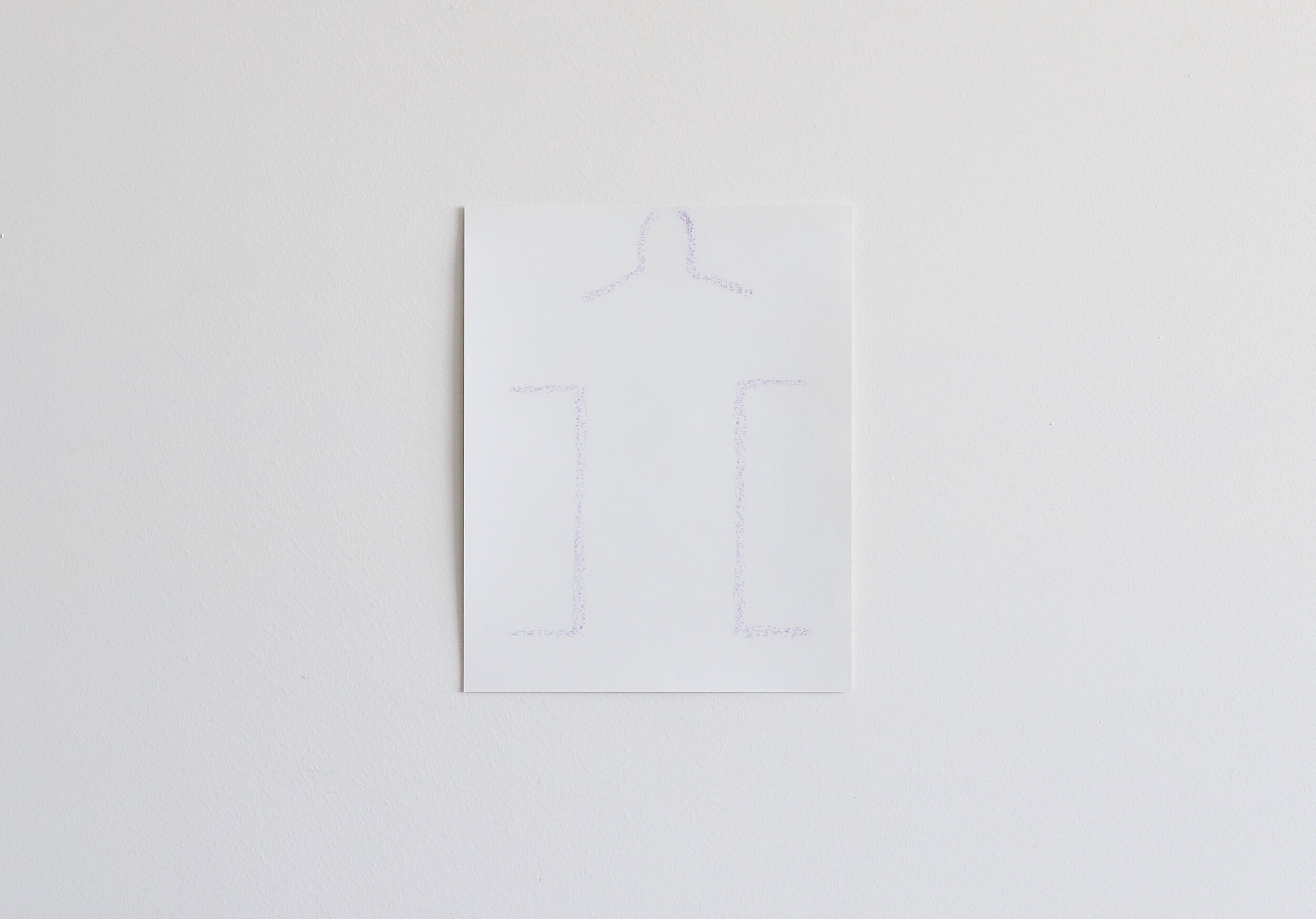 Untitled, crayon on paper, 26x20cm, 2020