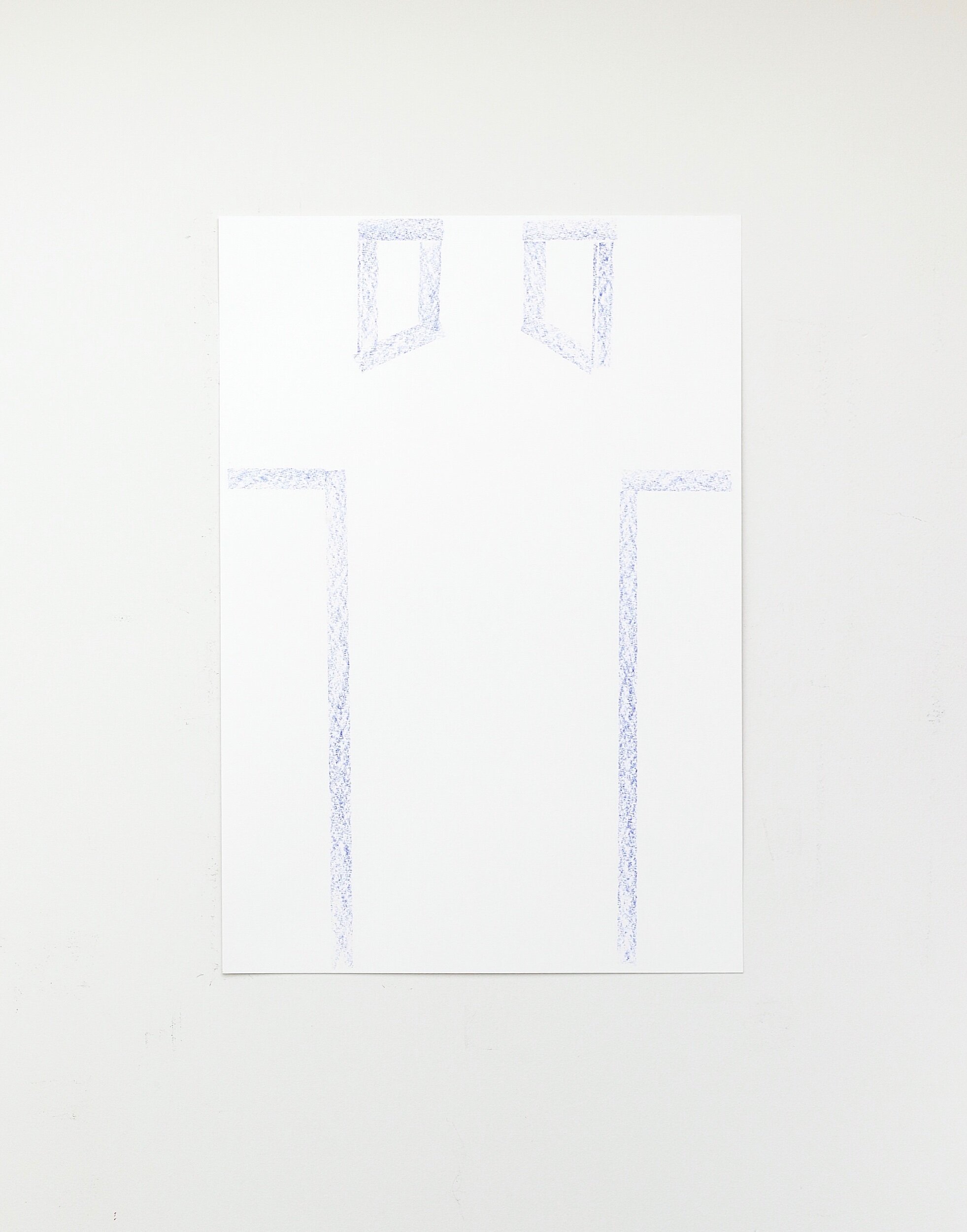 Untitled, crayon on paper, 61x42cm, 2021