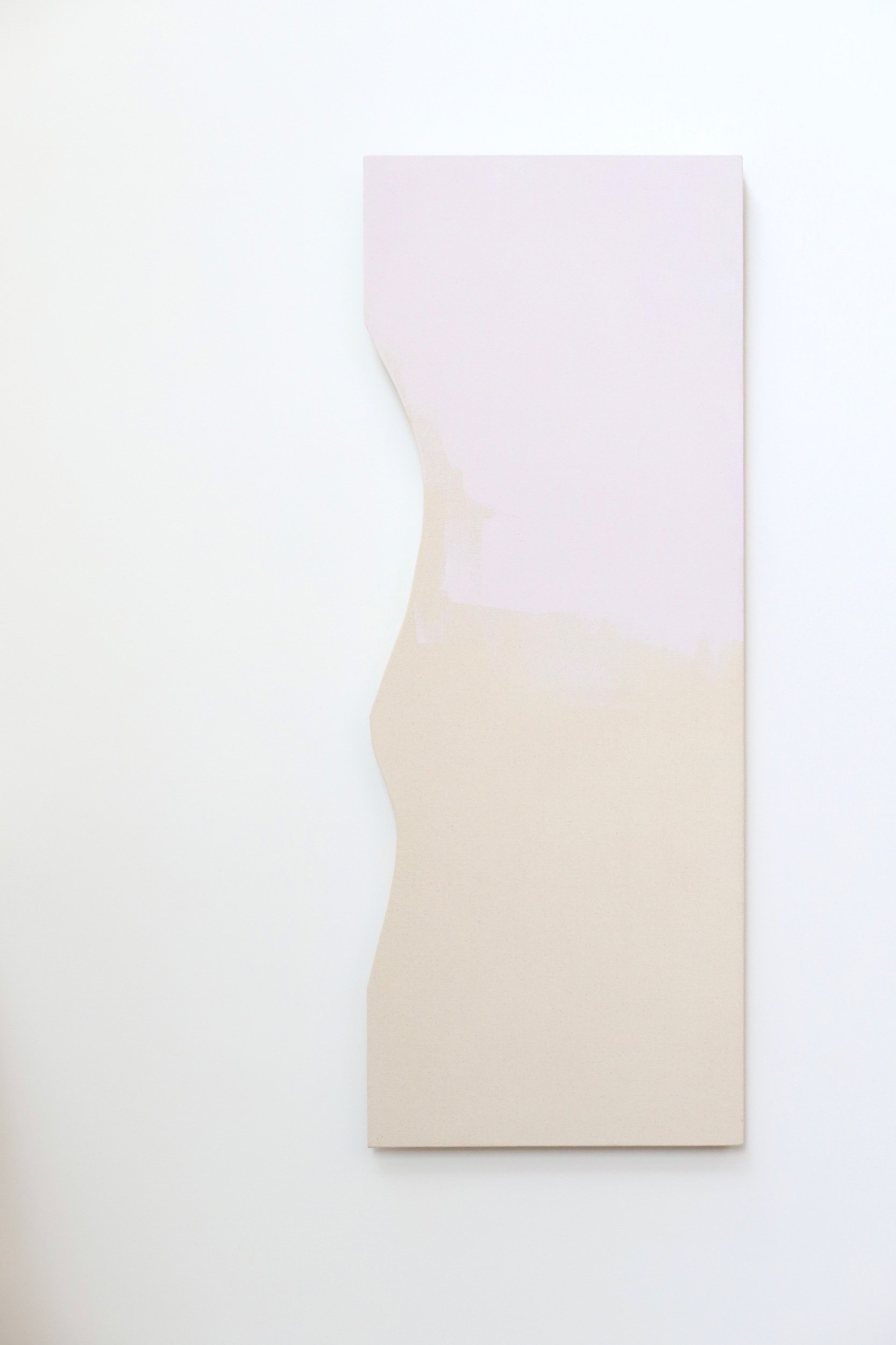  Figure and Painting, gesso and pigment on canvas, 122x47cm, 2024 