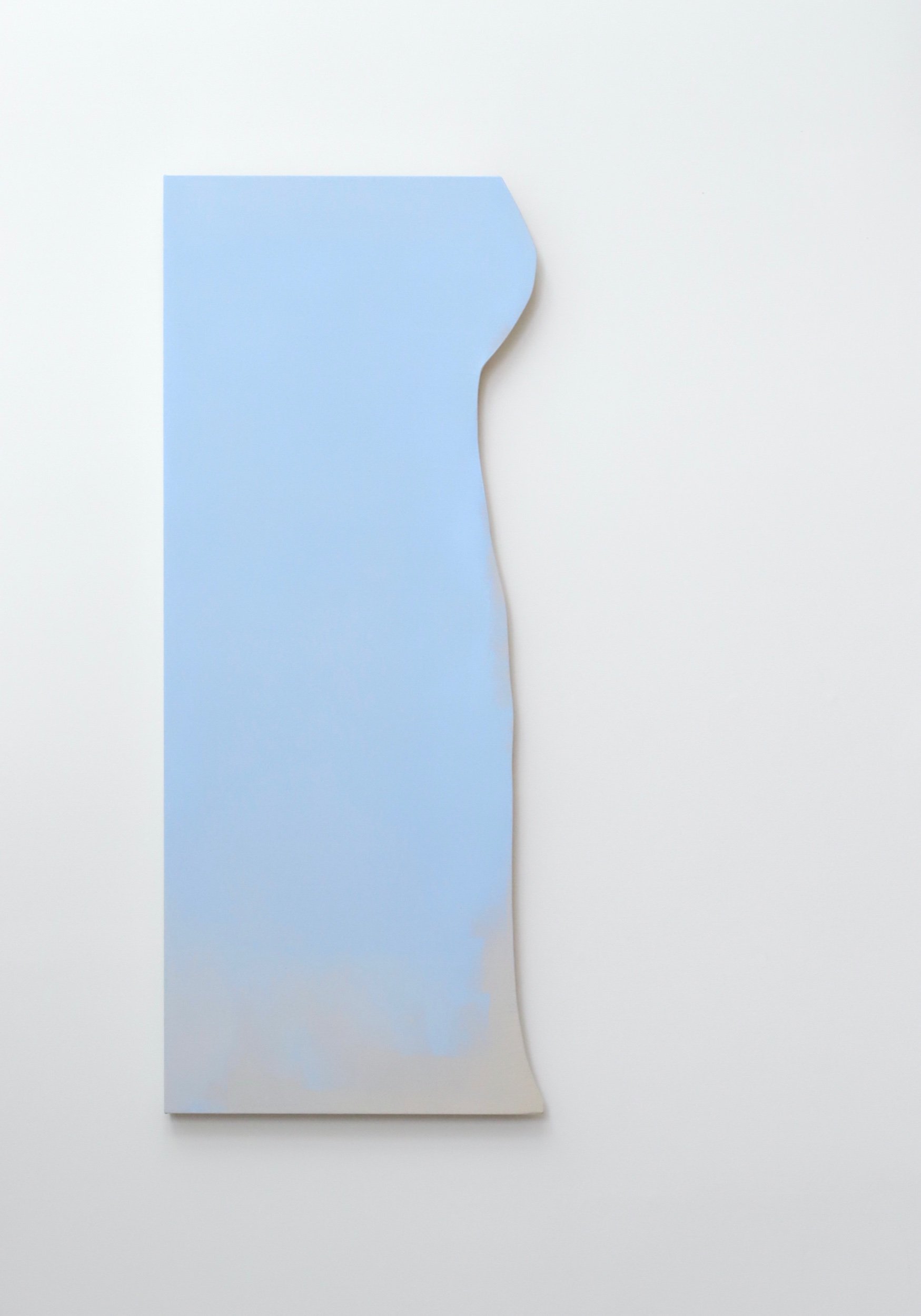  Sky Blue and Figure, gesso and pigment on canvas, 150x60cm, 2024 