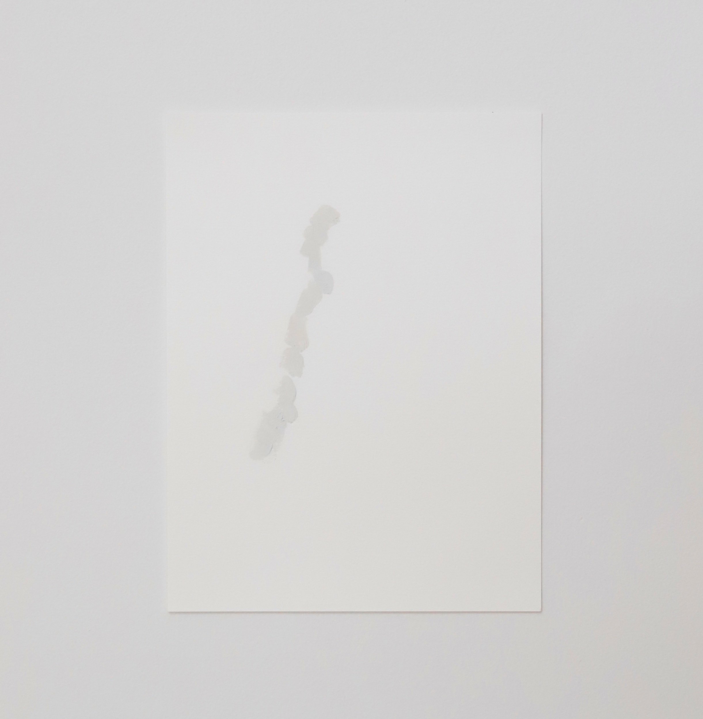 Brush Marks and Figure, gesso and acrylic on paper, 31x23cm, 2024