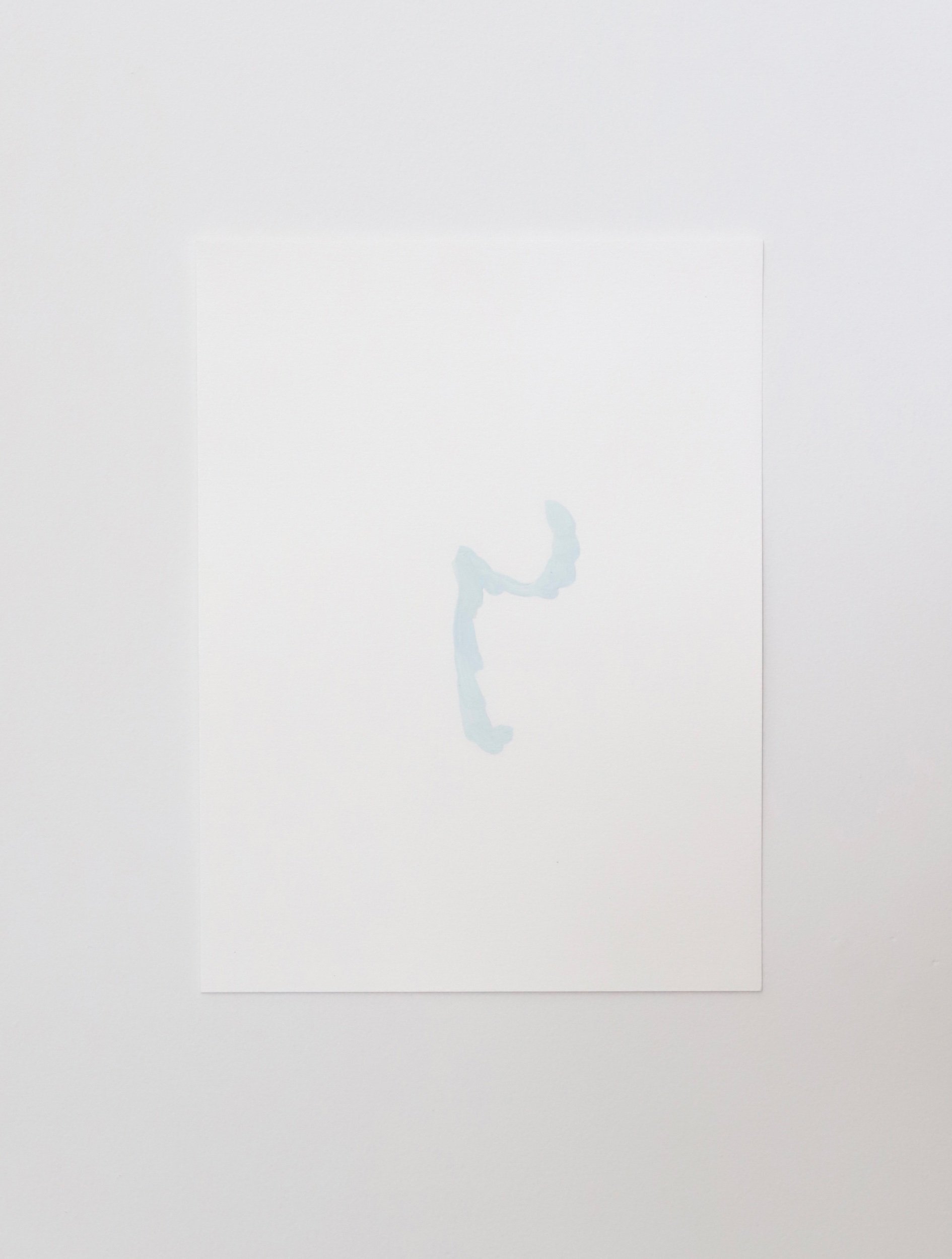 Figure, gesso and acrylic on paper, 31x23cm, 2024