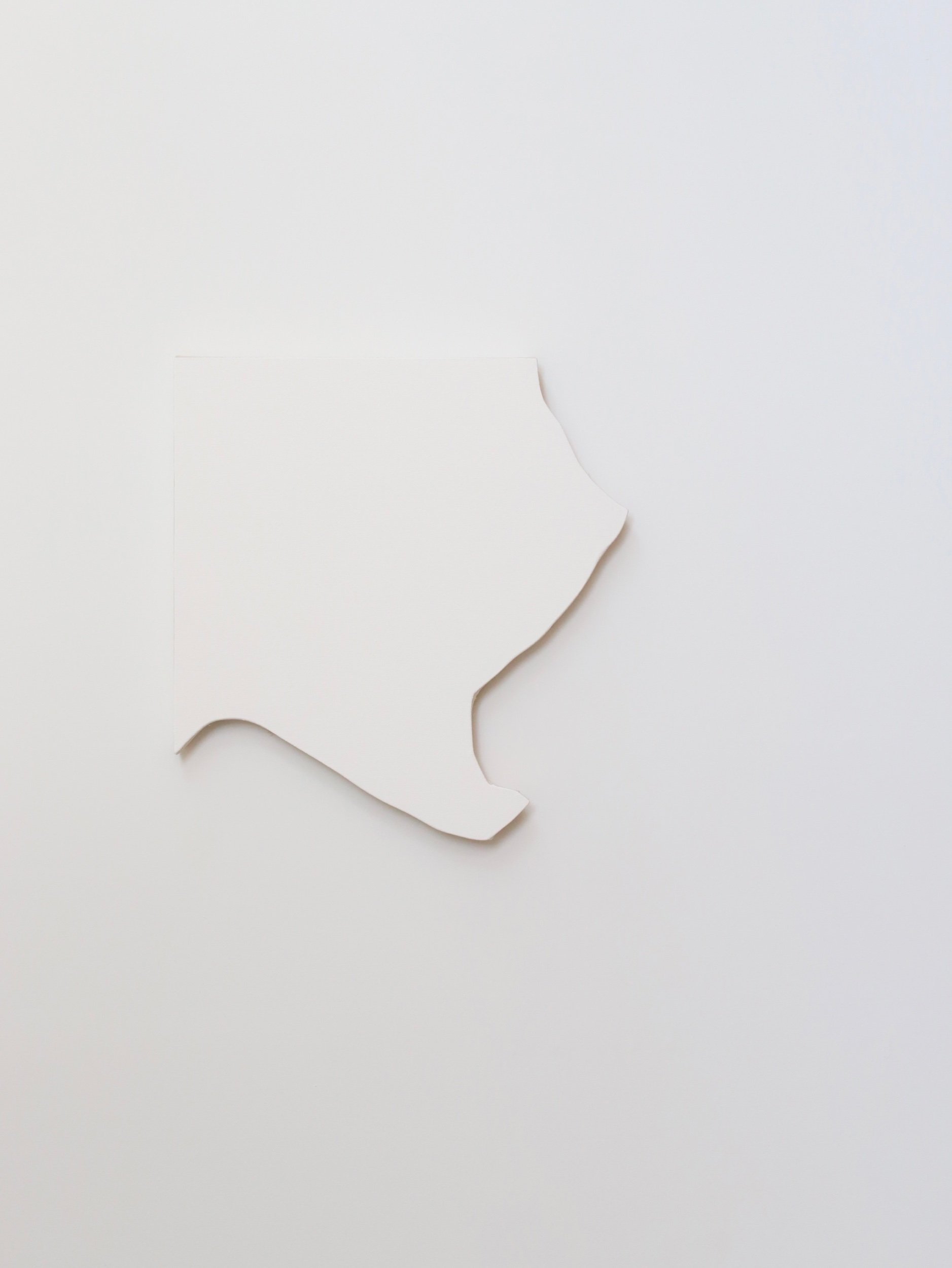 Person, gesso on canvas, 64x61cm, 2025