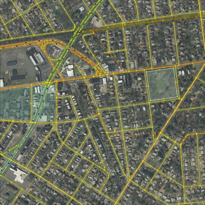   Camden neighborhood as it originally appeared in Openstreetmap.  