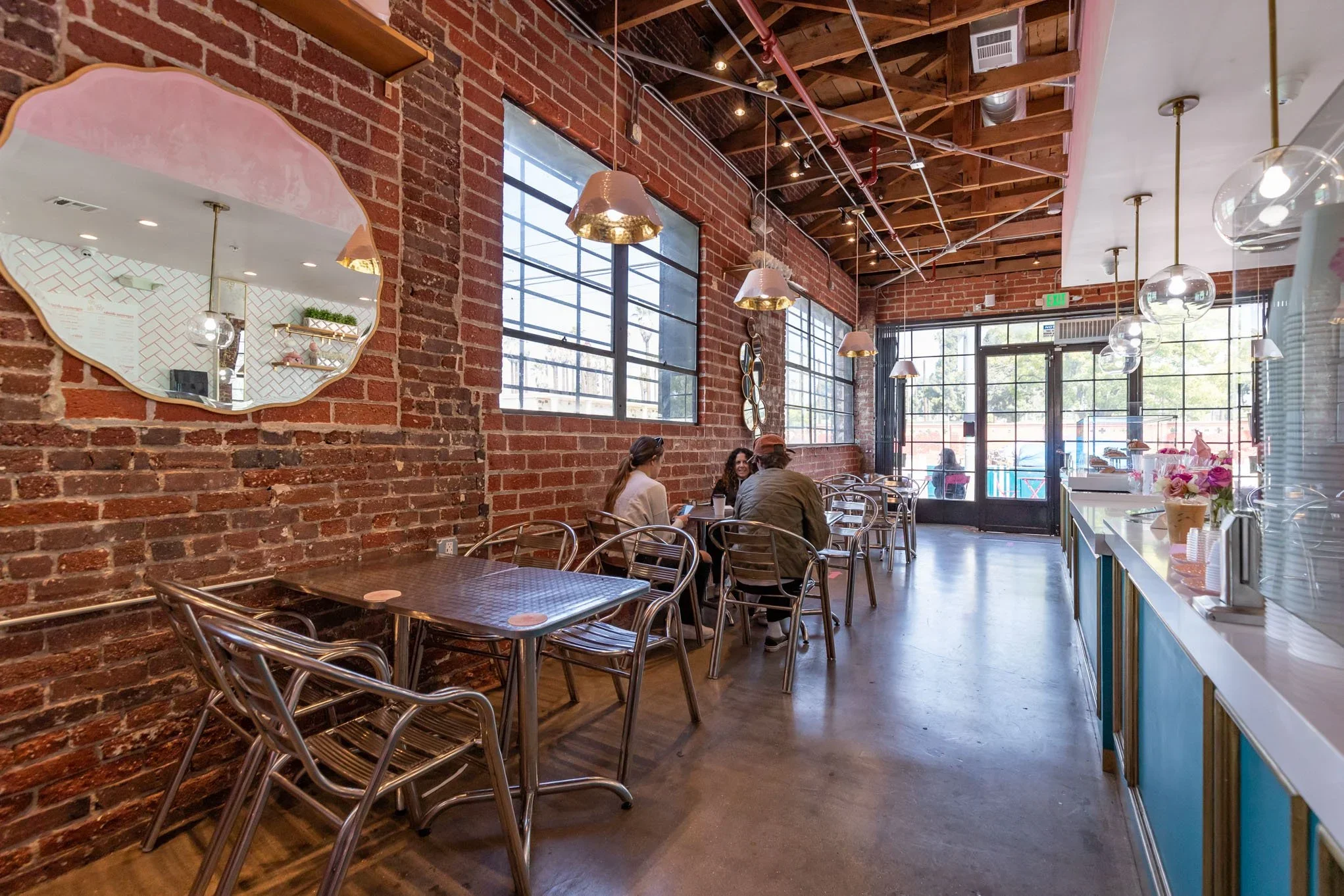  PINK CAFE VENUE FOR CONTENT CREATION #3: Pico Union  Pico Union pink cafe venue, ideal for content creation, filming, photo shoots, tv shows, commercials, and feature films.