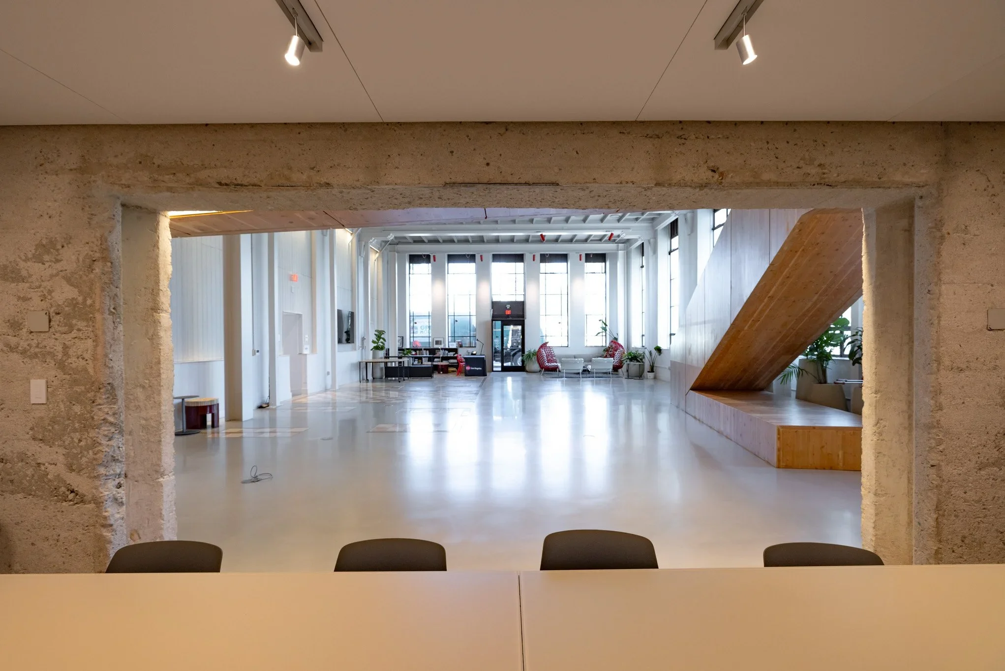  EVENT VENUE FOR CORPORATE EVENTS #16: West Adams  West Adams historic bank venue with mezzanine, ideal for corporate events, offsites, and filming.