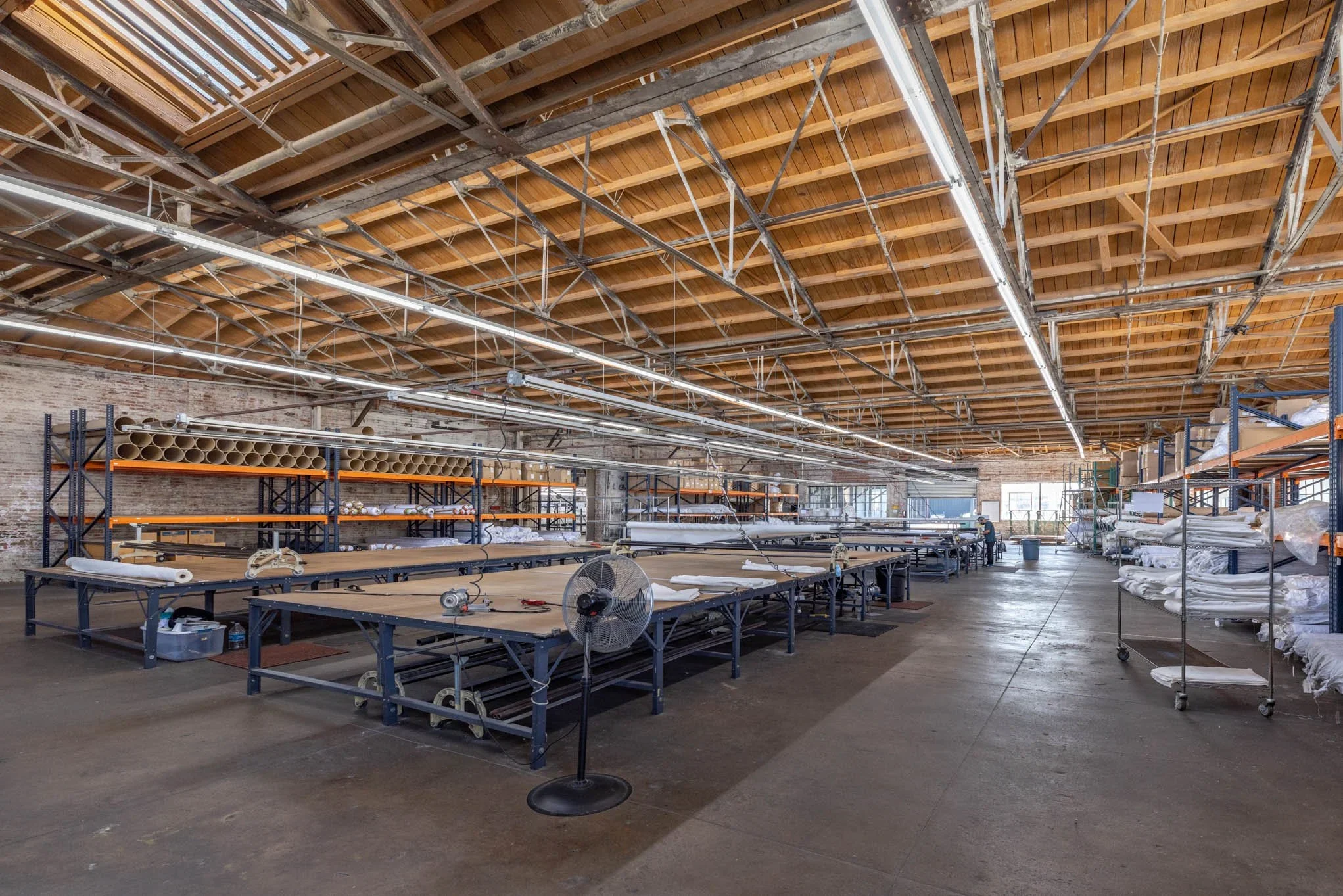  TEXTILES SHOWROOM & FACTORY FOR FILMING #1: Boyle Heights  Boyle Heights textiles showroom, ideal for product launches, brand activations, photo shoots, and commercials.